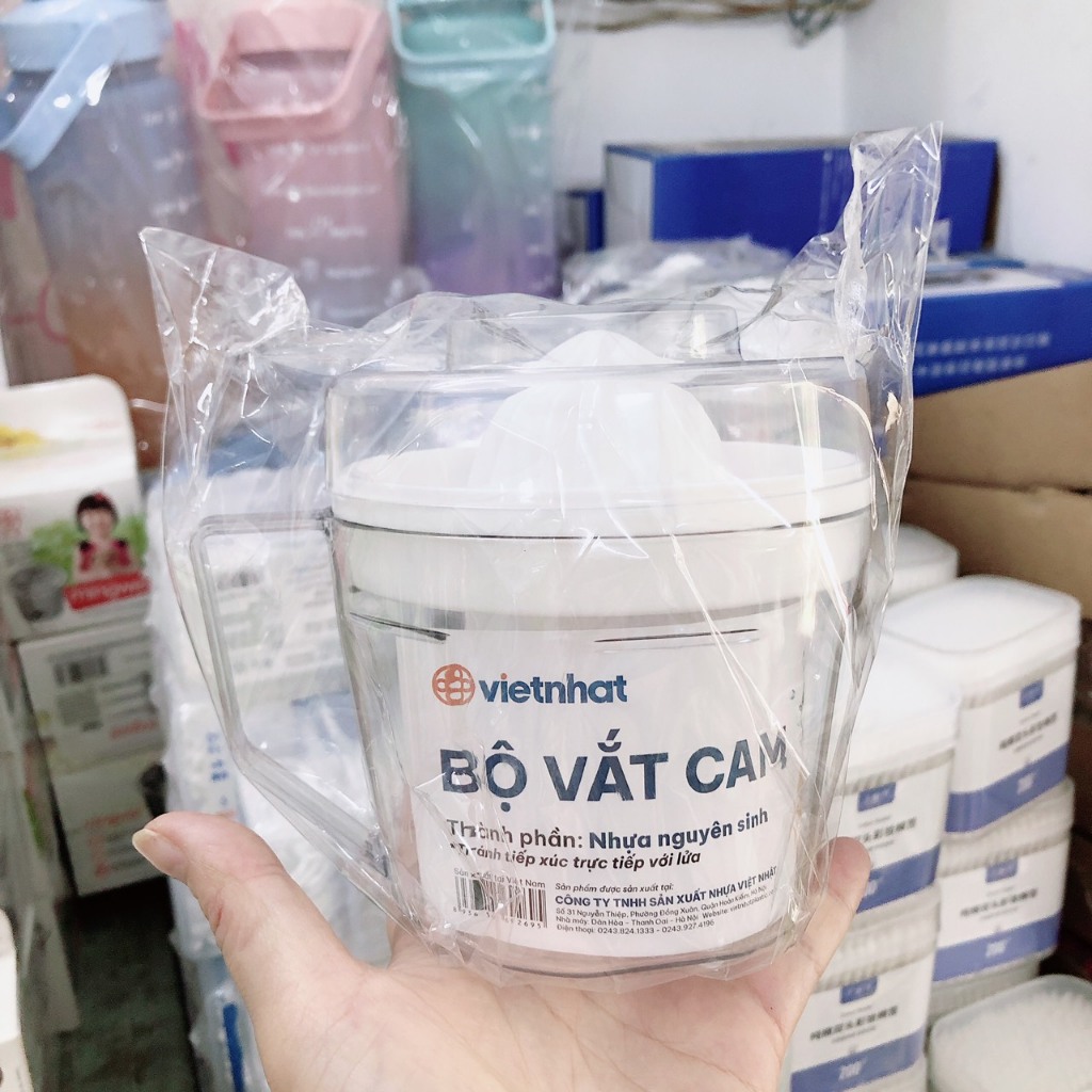 Dụng cụ vắt cam  - Bộ Vắt cam trong suốt đa năng tiện dụng - Việt Nhật