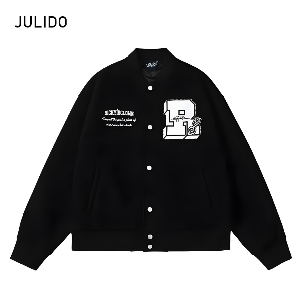 Aó khoác bomber thêu chữ R trần bông 3 lớp dày ấm | Shopee Việt Nam
