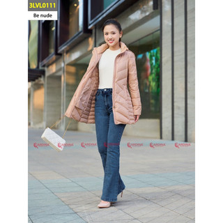 (Có sẵn)3LVL01Áo phao lông vũ nữ CARDINA vải gió cao cấp chần lông vũ siêu nhẹ thiết kế cách điệu ở eo tôn dáng điệu đà
