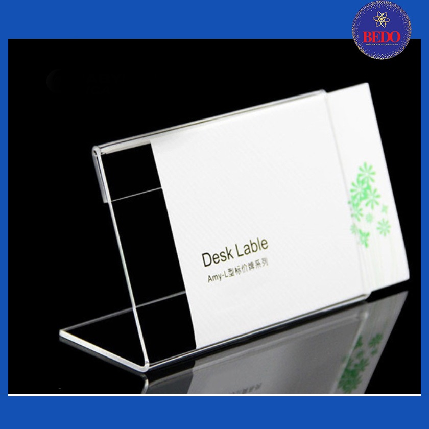 Kệ mica trưng bày, menu mica, standee mica để bàn chất liệu mica Đài Loan BEDO