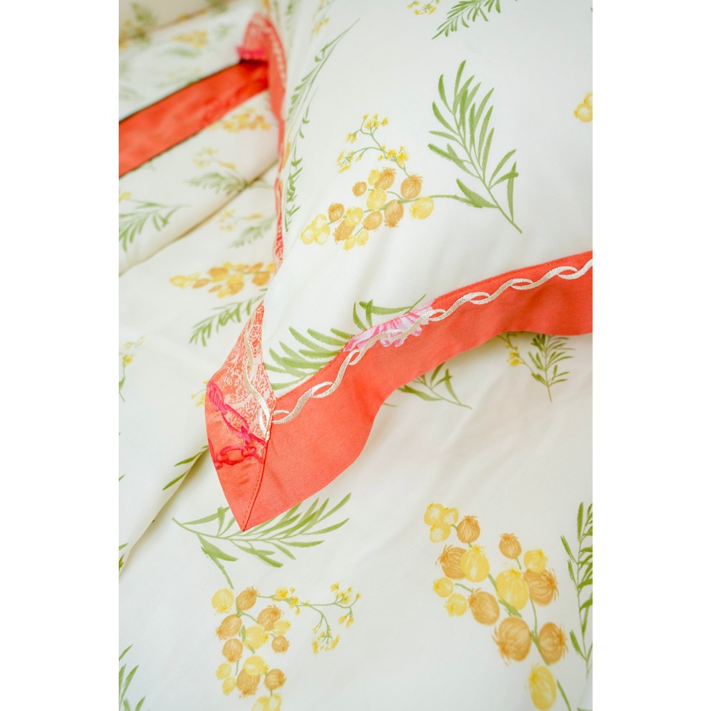 Bộ Chăn Ga Gối 810 Lụa Tencel JULIA Sợi Bông Siêu Mềm Mịn Hàn Quốc Họa Tiết Hoa