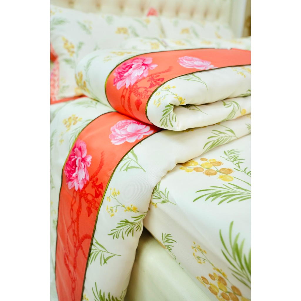 Bộ Chăn Ga Gối 810 Lụa Tencel JULIA Sợi Bông Siêu Mềm Mịn Hàn Quốc Họa Tiết Hoa
