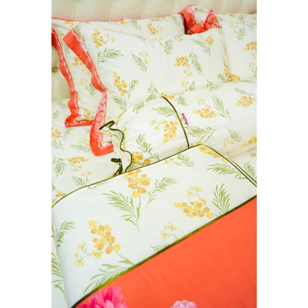 Bộ Chăn Ga Gối 810 Lụa Tencel JULIA Sợi Bông Siêu Mềm Mịn Hàn Quốc Họa Tiết Hoa