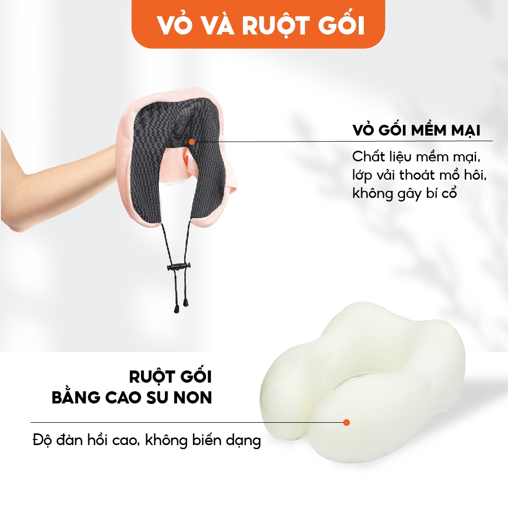 Ảnh Gối Kê Cổ Chữ U Văn Phòng Bamozo Tiện Dụng Chống Mỏi Vai Gáy 2