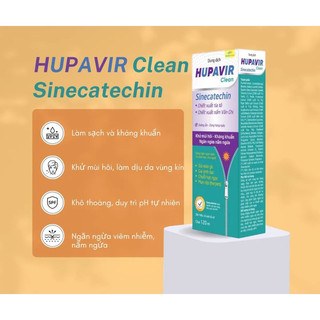 Dung dịch vệ sinh Hupavir Sinecatechin Clean 120ml hỗ trợ Sùi mào gà, gai, herpes rửa hàng ngày cho cả nam và nữ
