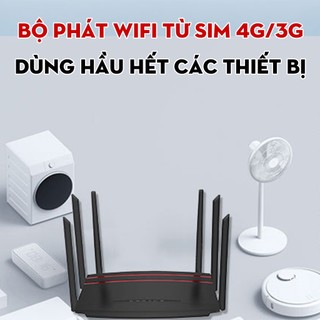 Cục phát wifi từ sim 4G, bộ phát wifi 4G LTE B688 có 1 cổng WAN 4 cổng LAN, 6 ăngten Siêu Khỏe, hàng cao cấp