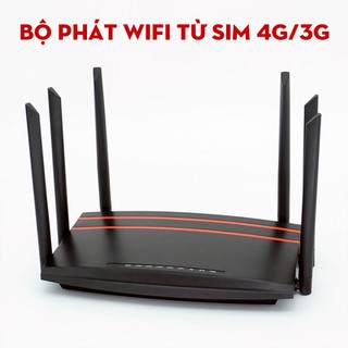 Cục phát wifi từ sim 4G, bộ phát wifi 4G LTE B688 có 1 cổng WAN 4 cổng LAN, 6 ăngten Siêu Khỏe, hàng cao cấp