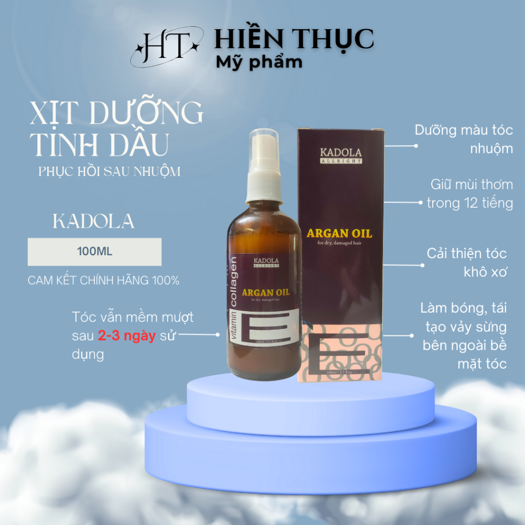 Xịt dưỡng tinh dầu Argan Oil Dưỡng ẩm sâu bên trong tóc 100ml chính hãng