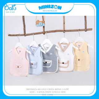 Áo gile chần bông 3 lớp Baru giữ ấm cho bé