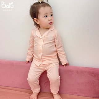 Bộ Pizama cổ đức Baru mềm mại đủ màu cho bé