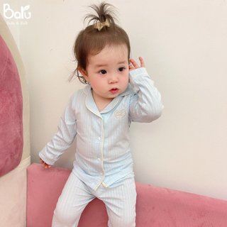 Bộ Pizama cổ đức Baru mềm mại đủ màu cho bé
