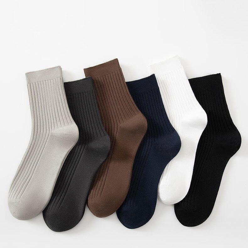 Tất cổ cao nam cotton gân tăm - Vớ nam công sở, kháng khuẩn co dãn thoải mái ZANABRA T44