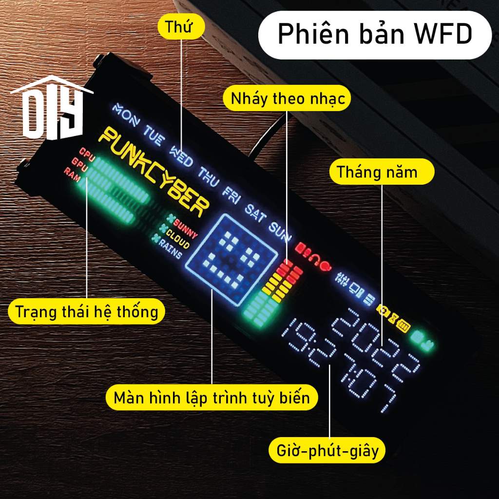 Công tắc tổng Cyberpunk hub USB mở rộng cấp nguồn cho thiết bị màn hình LED