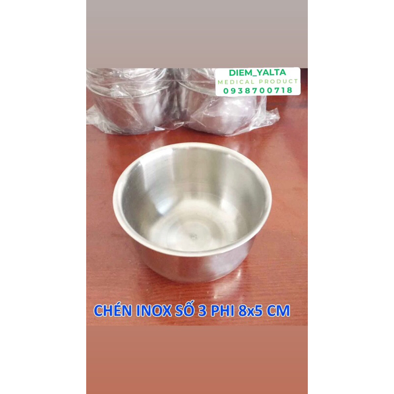 CHÉN INOX VINH TẤN Số 3 Phi 5cm x 8cm . | Shopee Việt Nam