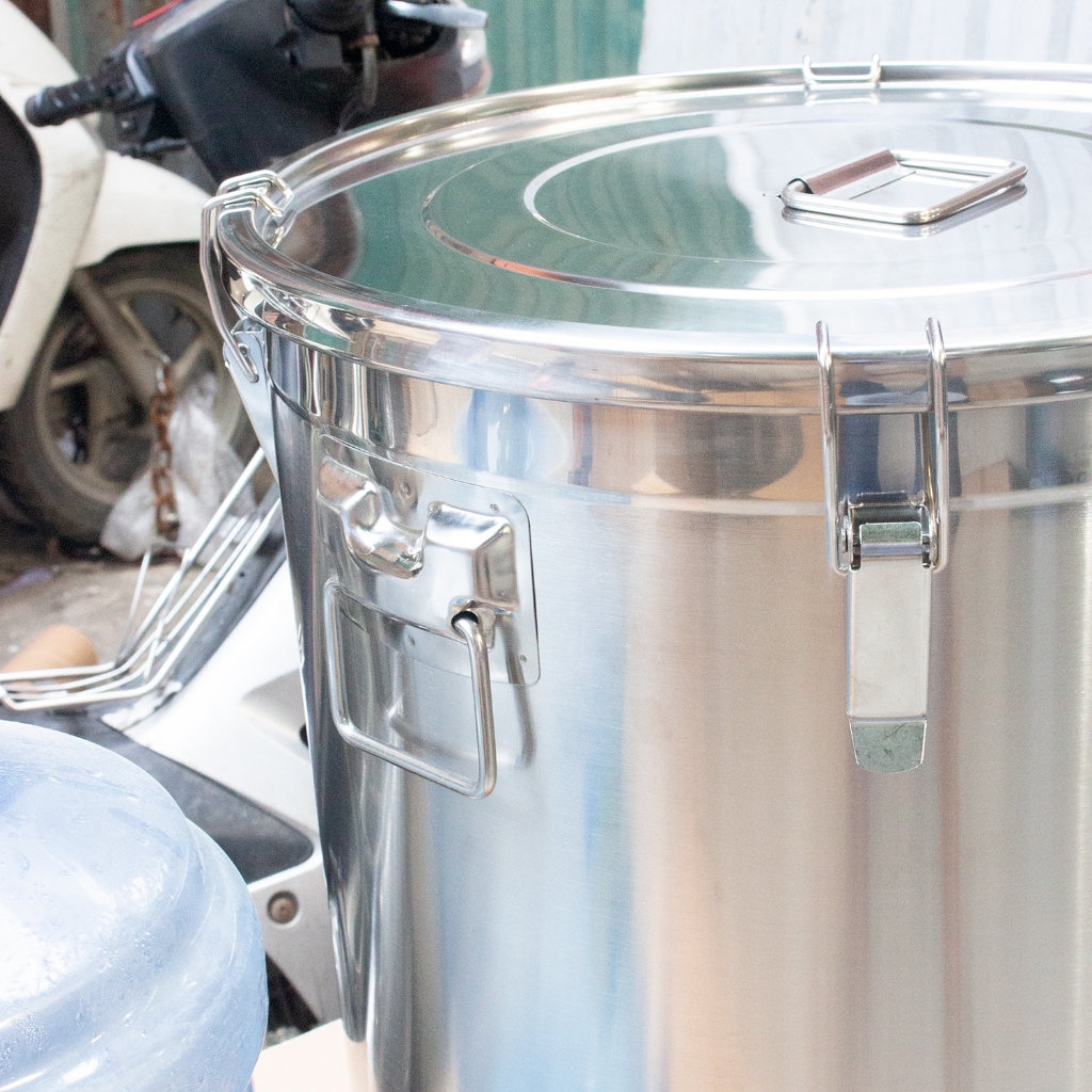 Nồi xô inox 304 100L- nồi inox 50x50cm có khóa đựng thực phẩm | Shopee ...