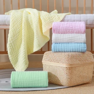 Khăn tắm/ Chăn xô cao cấp 6 lớp cotton mềm cho bé sơ sinh Bubbybaby-GV