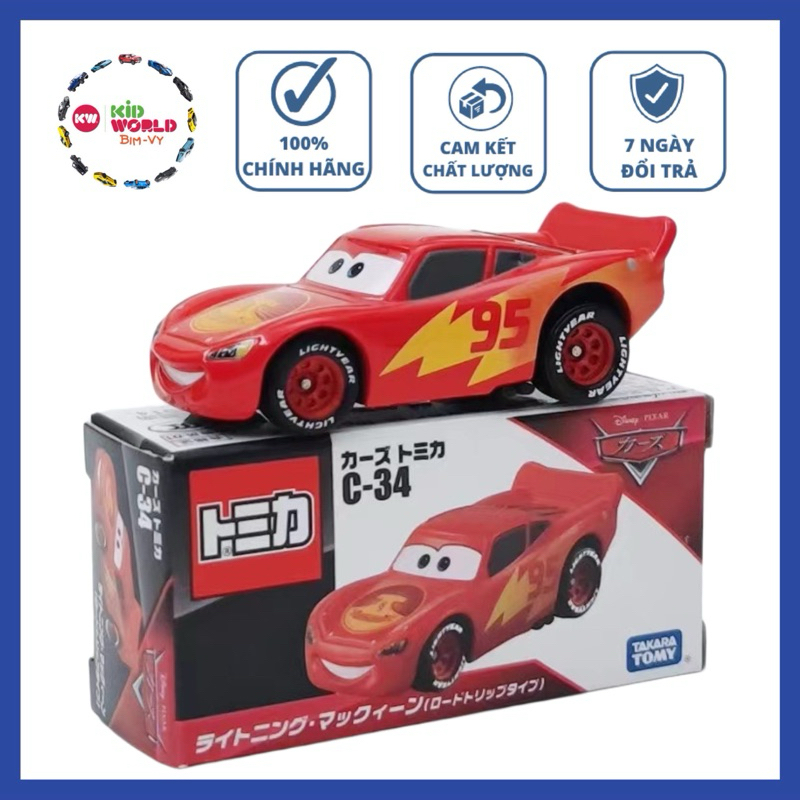 Xe mô hình Tomica Box Disney Pixar Cars Lightning McQueen C-34. MS: 237 ...