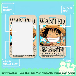[Sẵn VN - Hỏa Tốc] Bao Đựng Thẻ Nhân Viên Nhựa ABS Phong Cách Nhân Vật Anime Manga One Piece Wanted