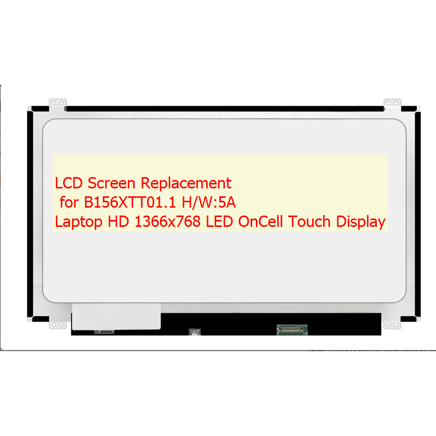 15.6" HD Touch LED LCD Screen – B156XTT01.1 H/W:2A, 40-Pin, 1366x768, Glossy