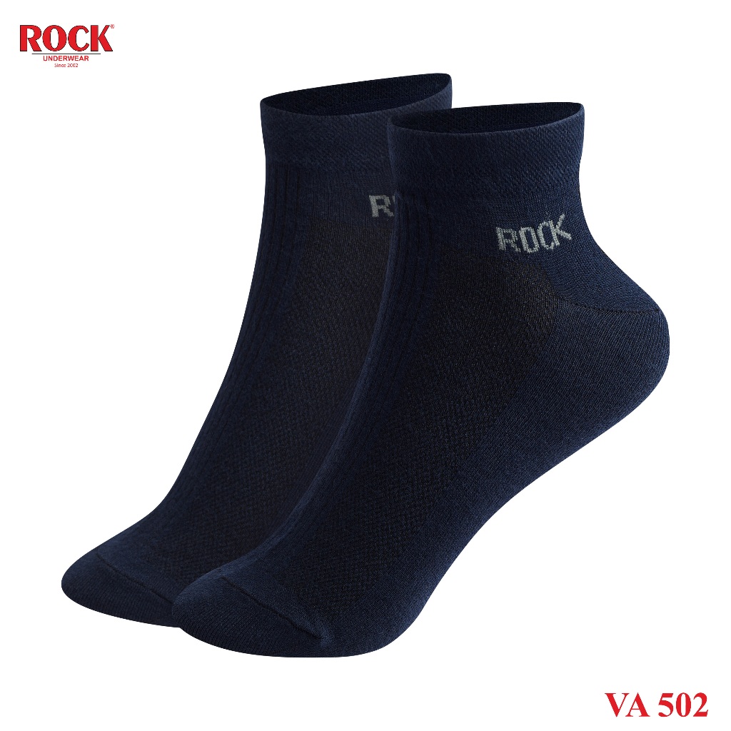 Set 2 Đôi tất nam cao cấp cổ thấp ROCK UNDERWEAR VA 502, ngăn mùi, thấm hút, kháng khuẩn