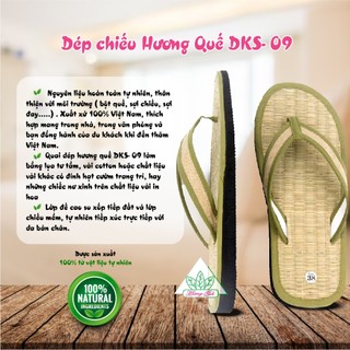Dép Xỏ Ngón Thủ Công Hương Quế DKS-09 Nguyên Liệu Tự Nhiên từ Bột quế, Sợi chiếu, Sợi đay