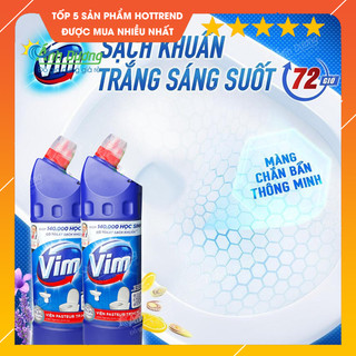 Combo 2 Chai Tẩy Bồn Cầu Vim Diệt Khuẩn Xanh Biển 500ML