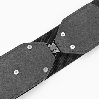 Đai váy liền, đai đầm liền, áo sơ mi, jumpsuit bản rộng, chun co giãn, móc khóa kim loại họa tiết hình số 8 W77