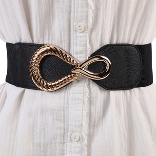 Đai váy liền, đai đầm liền, áo sơ mi, jumpsuit bản rộng, chun co giãn, móc khóa kim loại họa tiết hình số 8 W77