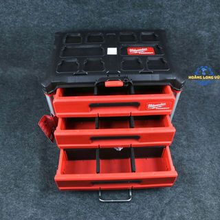 Hộp đựng dụng cụ packout Milwaukee 48-22-8443 đựng đồ nghề, dụng cụ 3 ngăn