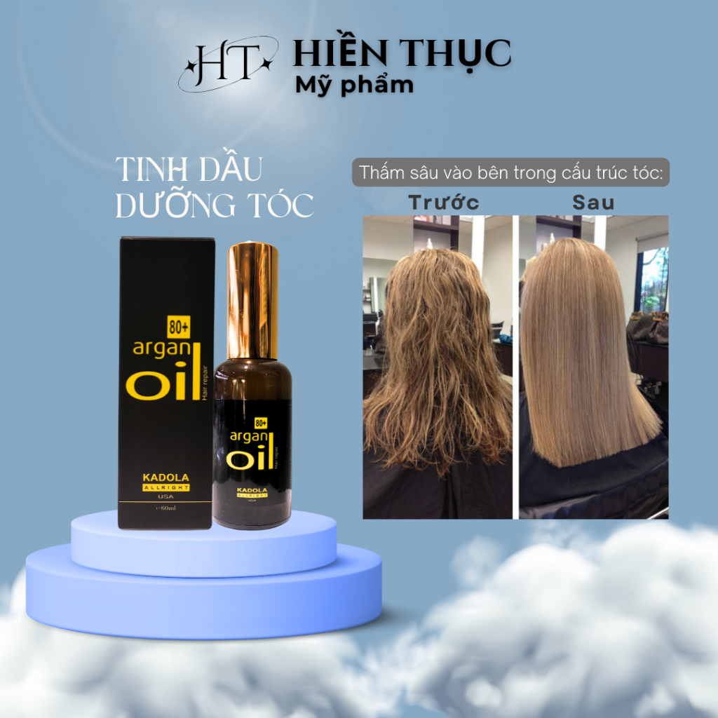 Tinh dầu dưỡng tóc Argan Oil chăm sóc tóc, dưỡng màu tóc nhuộm 60ml-100ml Hàng chính hãng