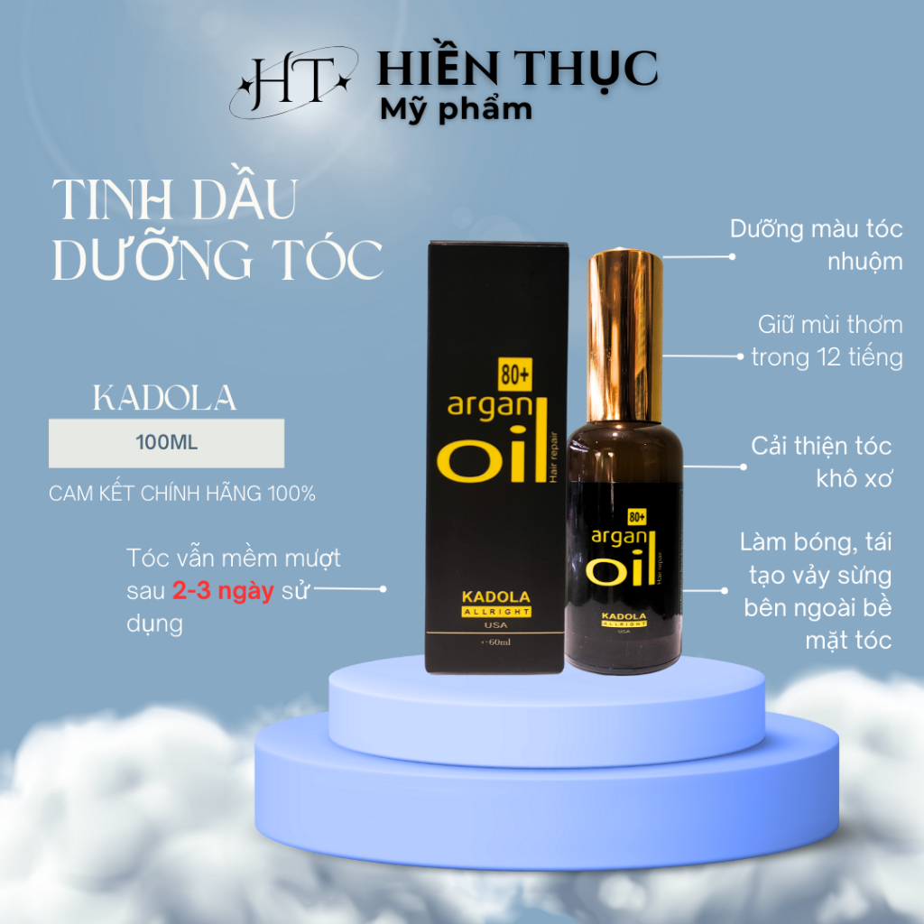 Tinh dầu dưỡng tóc Argan Oil chăm sóc tóc, dưỡng màu tóc nhuộm 60ml-100ml Hàng chính hãng