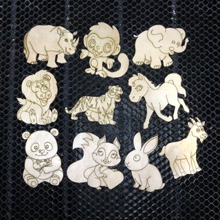 SET 10 hình gỗ động vật hoang dã tô màu cho bé - Bộ gỗ tô màu đồ chơi khám phá thế giới trong rừng