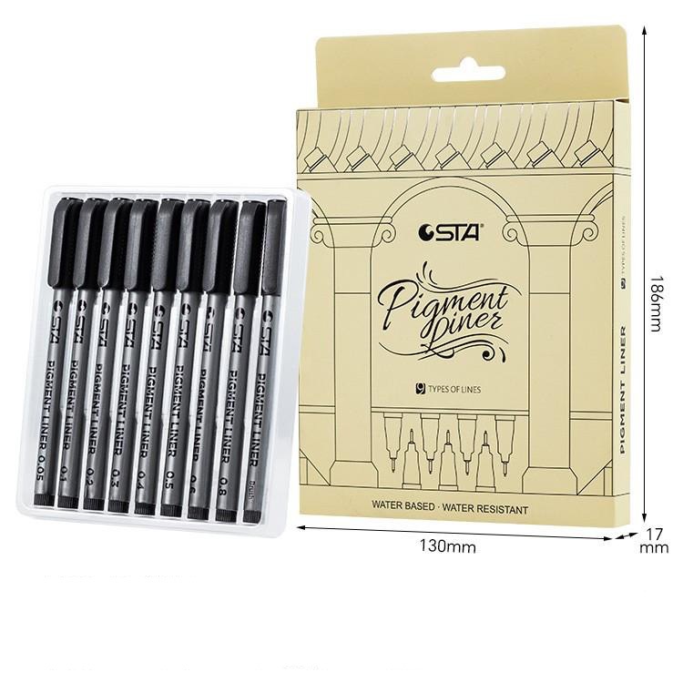 Staedtler Drawing Pen  Pigment Liner Color  0.3mm 6 Pens Set 1 –  Art&Stationery