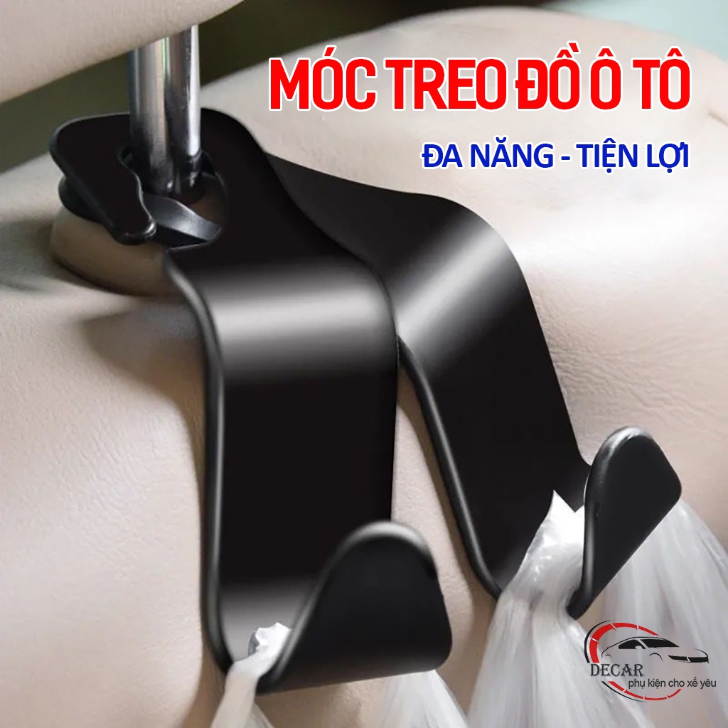 Móc treo đồ đa năng cài sau ghế oto xe hơi, móc giá kẹp ghế chữ S giữ đồ sau ô tô- phụ kiện đồ chơi ôtô