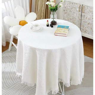 Khăn trải bàn sợi cotton thô dệt 3D, dày dặn phong cách Bắc Âu decor 90