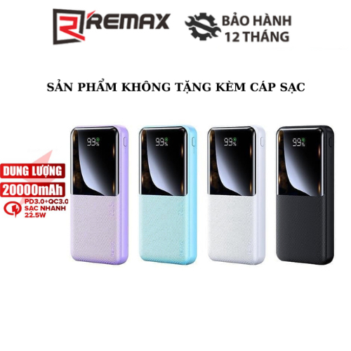 Pin Sạc Dự Phòng Remax RPP-623 20000mAh Sạc Nhanh PD max 22.5W 2 Cổng ...