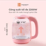 Ấm Siêu Tốc Thủy Tinh Hawonkoo 1,7 Lít 2200W Chịu Nhiệt Tốt Hàng Chính Hãng Bảo Hành 24 Tháng - Thương Hiệu Hàn Quốc — ảnh 7
