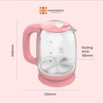 Ấm Siêu Tốc Thủy Tinh Hawonkoo 1,7 Lít 2200W Chịu Nhiệt Tốt Hàng Chính Hãng Bảo Hành 24 Tháng - Thương Hiệu Hàn Quốc — ảnh 8