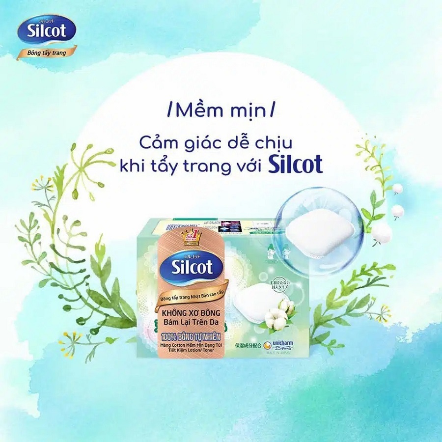 Bông Tẩy Trang Cao Cấp Silcot Premium 66 miếng/hộp (Xanh Lá) | Shopee ...