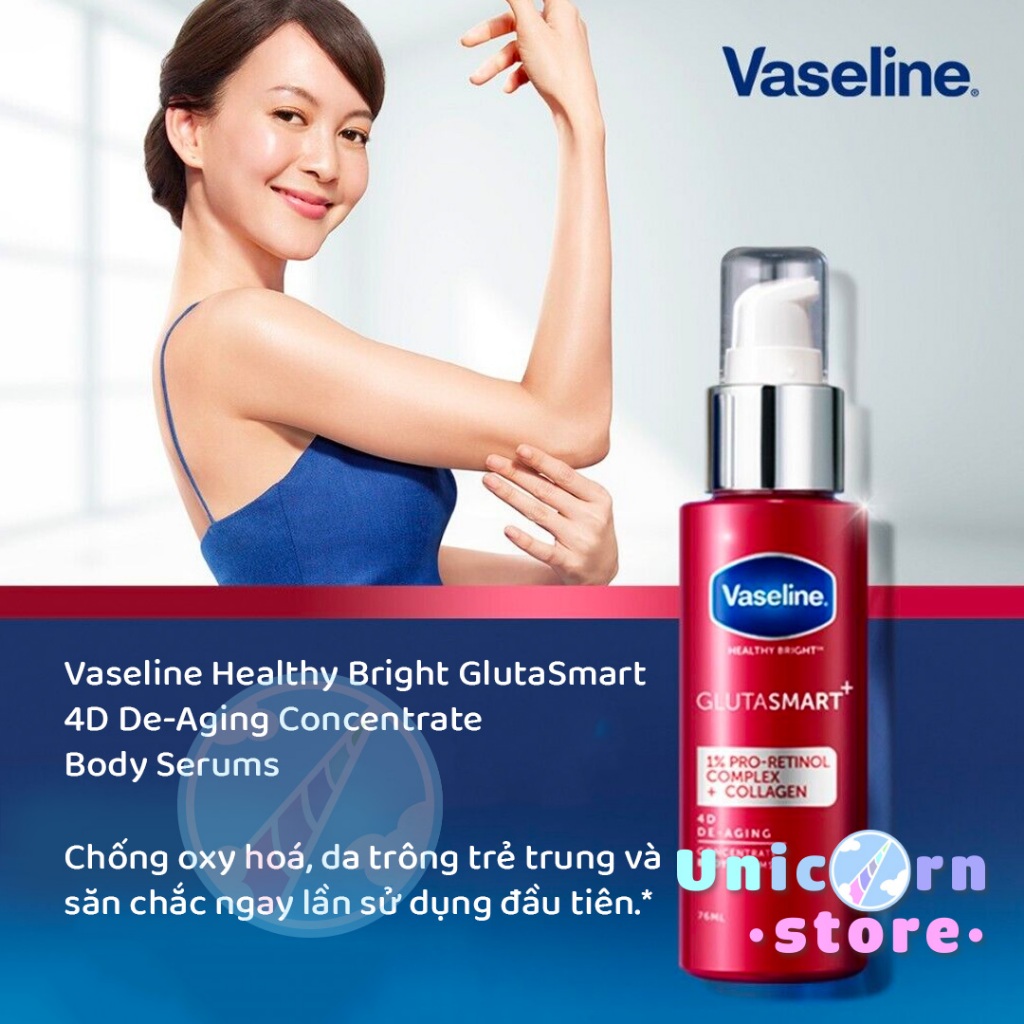 Serum Dưỡng Da Tinh Chất Cô Đặc Vaseline Healthy Bright GlutaSmart Body Serum 76ml