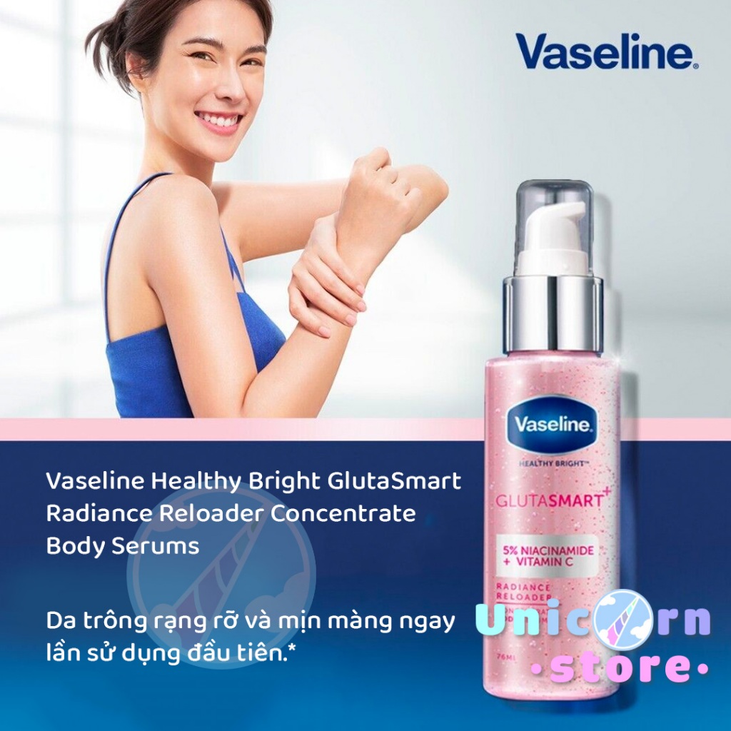 Serum Dưỡng Da Tinh Chất Cô Đặc Vaseline Healthy Bright GlutaSmart Body Serum 76ml