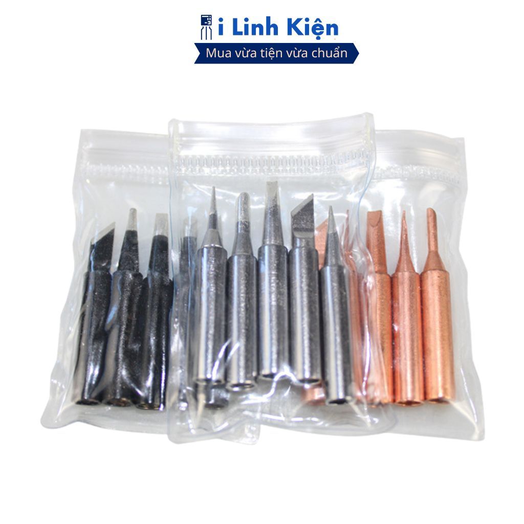 Đầu mỏ hàn, mũi hàn 936 bộ 5 mũi hàn thông dụng gia nhiệt nhanh chính hãng ilinhkien.