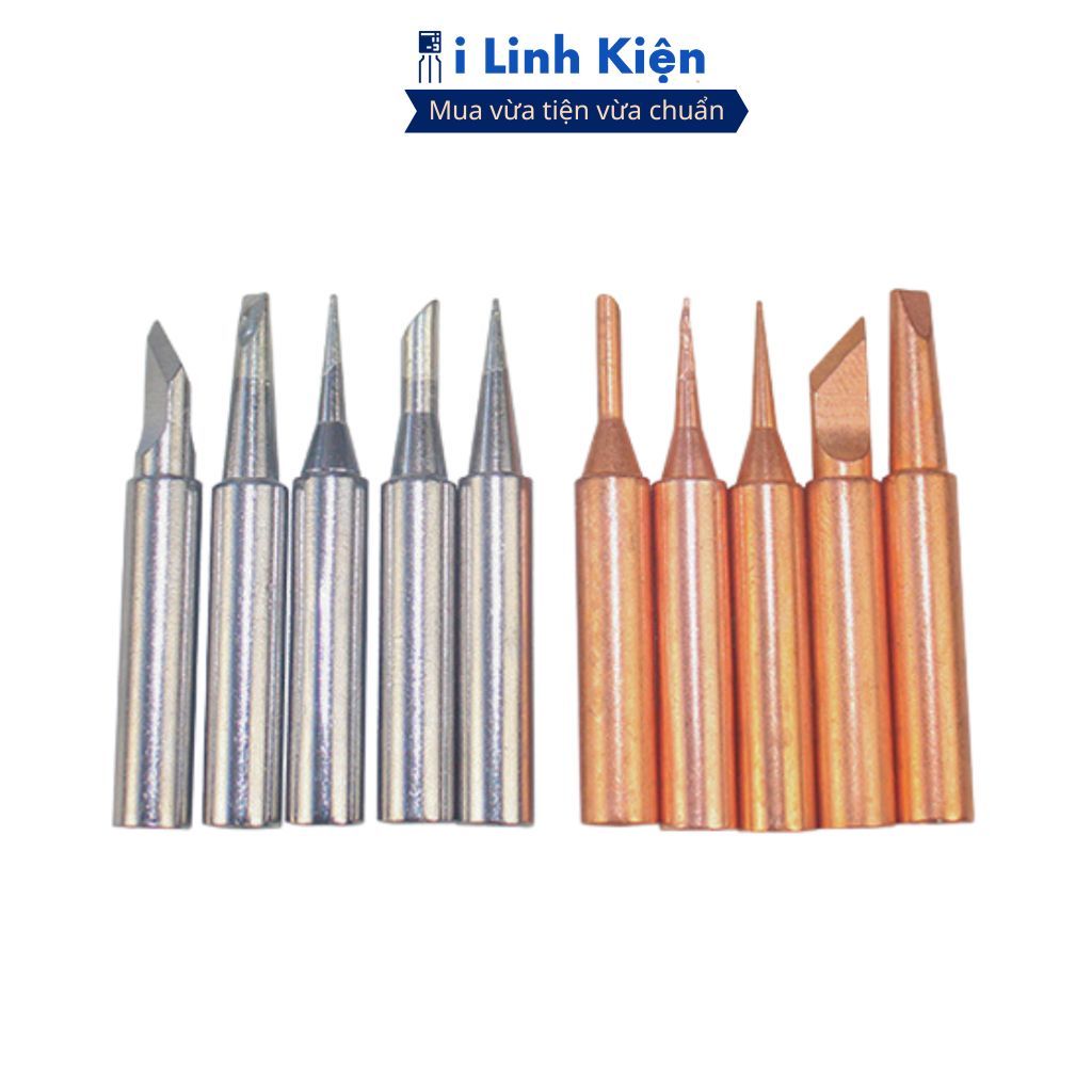 Đầu mỏ hàn, mũi hàn 936 bộ 5 mũi hàn thông dụng gia nhiệt nhanh chính hãng ilinhkien.