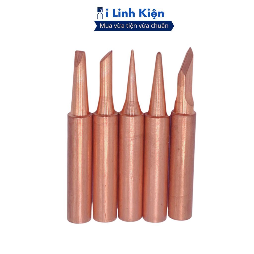 Đầu mỏ hàn, mũi hàn 936 bộ 5 mũi hàn thông dụng gia nhiệt nhanh chính hãng ilinhkien.