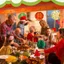 Đèn Lồng Tròn Giấy Lụa Treo Trang Trí Noel