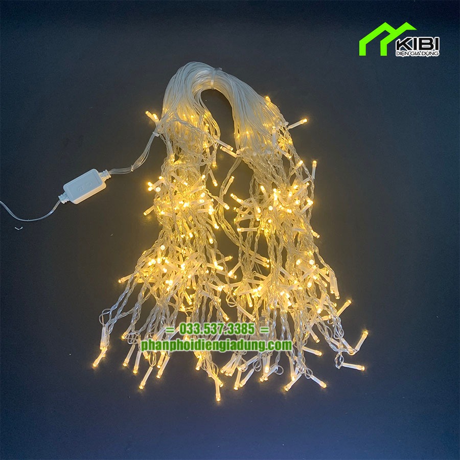 Bộ đèn led thả rèm mưa, thác nước, đèn led dây (6m, 8m, 12m, 16m ...