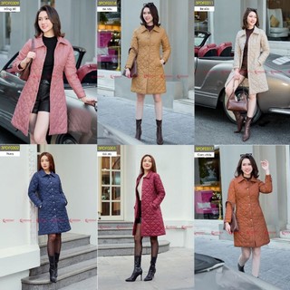 Áo Phao Nữ 𝐂𝐀𝐑𝐃𝐈𝐍𝐀 Chần Bông Nhật Bản Dáng Dài Cổ Cách Điệu Siêu Nhẹ Siêu Ấm Màu Sắc Tươi Sáng Dễ Phối 3PDF03