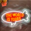 Đèn led neon " The World Is Yours" đa dạng màu sắc trang trí quán cafe, phòng ngủ tạo phong cách riêng | Ccneon