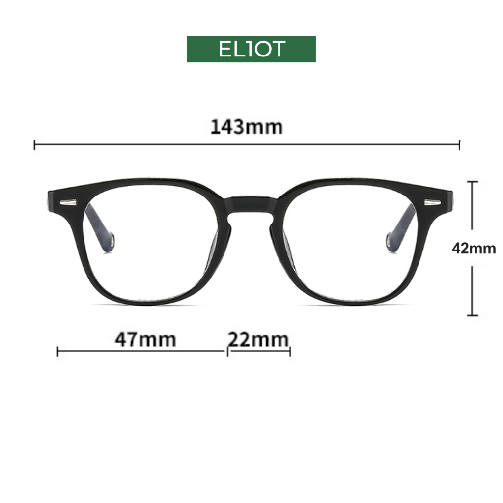Kính cận vuông nam nữ ELIOT Eyewear chất liệu nhựa phụ kiện thời trang 627