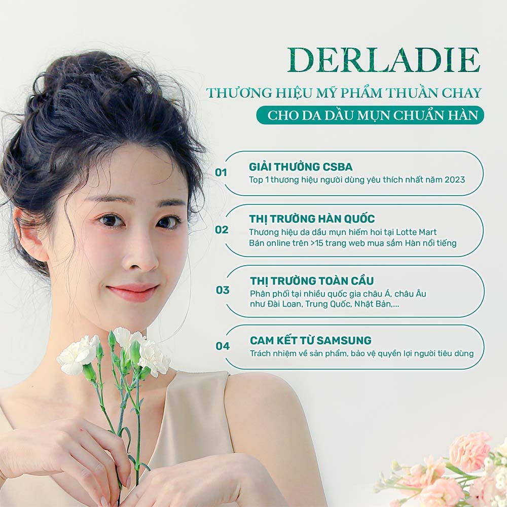 Ảnh Tẩy Trang Thuần Chay Sạch Dịu Êm Cho Da Dầu Mụn Derladie Cleansing Water Witch Hazel Micellar Unsented 500ML 4